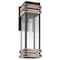 Nuvo Homestead 1-Lgt Medium Wall Lantern - Matte Black & Wood / Clear Seed 60/7541 - alternate 1